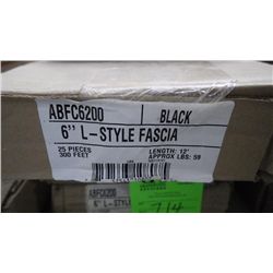 2 BOX APPROX 600 FEET 6" L-STYLE FACIA BLACK
