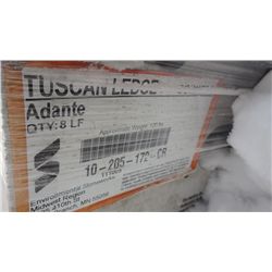 8 BOXES APPROX 64 LFT TUSCAN LEDGE ADANTE STONE CORNERS RETAIL 908.80
