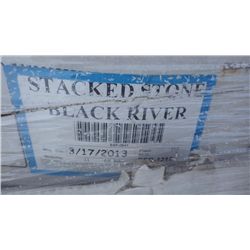 14 BOXES APPROX 100 SQ.FT MIXED FLATS AND CORNERS  ELDERADO BLACK RIVER STACKED STONE RETAIL 1039.00