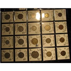 37. Plastic Coin Page containing (20) Coins from Papua New Guinea, Philippines, Portugal, Saudi Arab