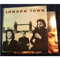47. Paul Mc Cartney autograph on album cover with record.  London Town . Mint condition.