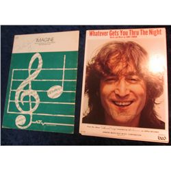 48. John Lennon autograph on sheet music "Imagine". Extremely Rare!!!