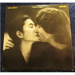 49. John Lennon autograph on album cover "Double Fantasy". Lennon depicted with Yoko Ono. Mint condi