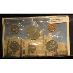 316. 1987 Canada Proof-Like Set. Cent to Dollar. Original as issued. 6 pc.
