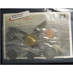 320. 1993 Canada Proof-Like Set. Cent to Loon Dollar. Original as issued. 6 pc.