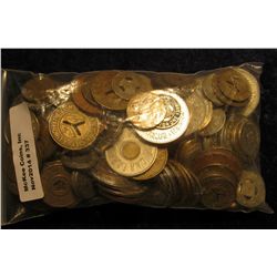 337. Group of 150 miscellaneous Transportation Tokens.  A large variety of pieces.