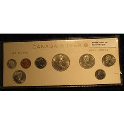 338. 1968 Canada Mint Set in Special holder. Includes the Silver Dime & Quarter. 8 pcs.