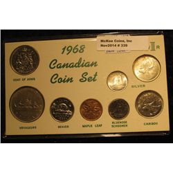 339. 1968 Canada Mint Set in Special holder. Includes the Silver Dime & Quarter. 8 pcs.