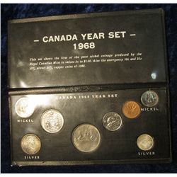 341. 1968 Canada Mint Set in Special holder. Includes the Silver Dime & Quarter. 8 pcs.