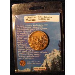 347. "1872 National Parks Centennial 1972" "1919 Grand Canyon National Park" Bronze High relief Meda