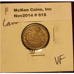 618. 1917 Canada Dime. VF 20.
