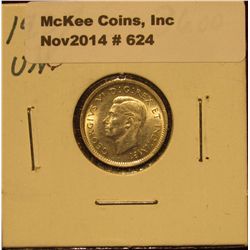 624. 1937 Canada Dime. Brilliant MS 63. First Year Type.