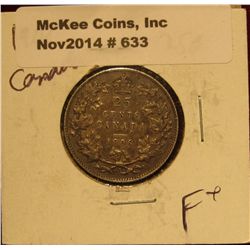 633. 1906 Canada Quarter. F-12.