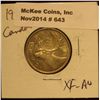 Image 1 : 643. 1938 Canada Quarter. EF-AU.