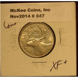 647. 1951 Canada Quarter. EF.