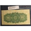 Image 2 : 774. January 2, 1900 "The Dominion of Canada" .25c Fractional Bank Note. VF. Cut close at bottom.