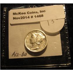 1468. 1934 D Mercury Dime. AU.