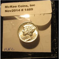 1469. 1939 D Mercury Dime. UNC.