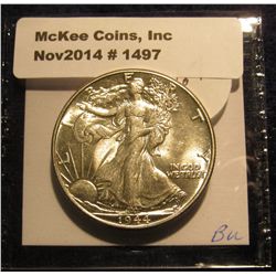 1497. 1944 P Walking Liberty Half Dollar. BU.