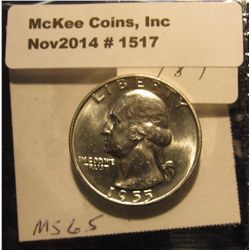 1517. 1955 D Washington Quarter. BU. Book Value is $24.00