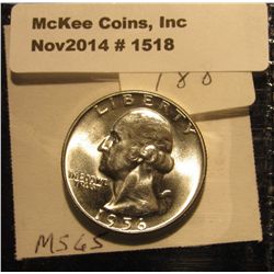 1518. 1956 D Washington Quarter. BU. Book Value is $22.00