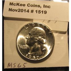1519. 1957 P Washington Quarter. BU. Book Value is $18.00