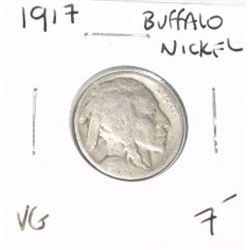 1917 BUFFALO NICKEL RED BOOK VALUE $7.00+ *NICE EARLY VERY GOOD GRADE*!! BUFFALO NICKEL CAME OUT OF