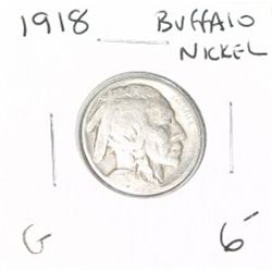 1918 BUFFALO NICKEL RED BOOK VALUE $6.00+ *NICE EARLY GOOD GRADE*!! BUFFALO NICKEL CAME OUT OF SAFE!