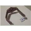 Image 2 : ONE STERLING SILVER HIGHLY PROMOTIONAL QUALITY RUBY BRACELET. THE BRACELET IS TWO CLAW SET WITH 264