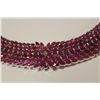 Image 2 : ONE 925 STERLING SILVER HIGHLY PROMOTIONAL QUALITY RUBY NECKLACE SET WITH 757 MARQUISE SHAPED