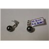 Image 2 : ONE PAIR OF 925 STERLING SILVER EARRINGS  SET WITH A TOTAL OF 8 ROUND BRILLIANT CUT COLOURLESS