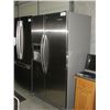 Image 1 : KITCHENAID STAINLESS STEEL SIDE BY SIDE REFRIGERATOR WITH ICE AND WATER DISPENSER PLUGGED IN AND