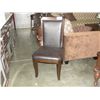 Image 1 : CONTEMPORARY BROWN LEATHER UPHOLSTERED DINING ROOM SIDE CHAIR