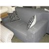 Image 2 : 2PC SOFA AND LOVESEAT SET - NAVY BLUE UPHOLSTERY