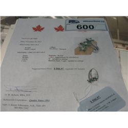 925 SILVER 1.06CT CUSTOM MADE DIOPSIDE AND ZIRCON RING