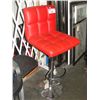 Image 1 : RED AND CHROME GAS LIFT BAR STOOL