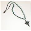 Image 1 : Old Pawn Sterling Silver Turquoise Cross Pendant
