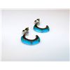 Image 1 : Old Pawn Zuni Sterling Silver Turquoise Earrings