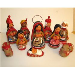 Mexican Folk Art Nativity Christmas Set