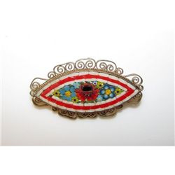 Italian Micro Mosaic Brooch