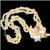 Image 1 : Lavender Jade Mother of Pearl Lotus Flower Necklace