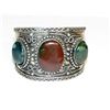 Image 1 : Vintage Bali Sterling Silver Jasper Cuff Bracelet