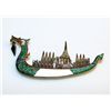 Image 1 : Siam Sterling Enamel Dragon Boat Brooch