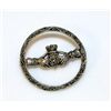 Image 1 : Sterling Silver Marcasite Irish Claddagh Brooch
