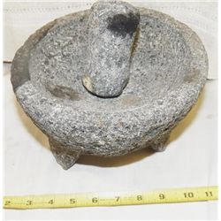 Mortar and Pestle Heavy Stone Bowl Grinder