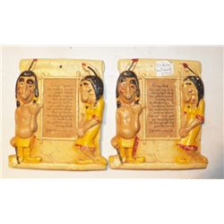 2-Vintage Indian Plaques