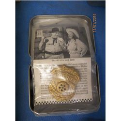 Tom Mix Sheriff Badge Siren Whistle