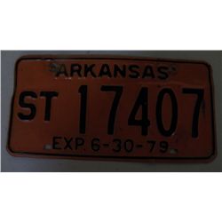 Arkansas Car License Plate