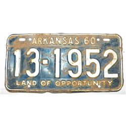Arkansas License Plate
