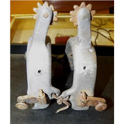 Pair Cast Aluminum Spurs